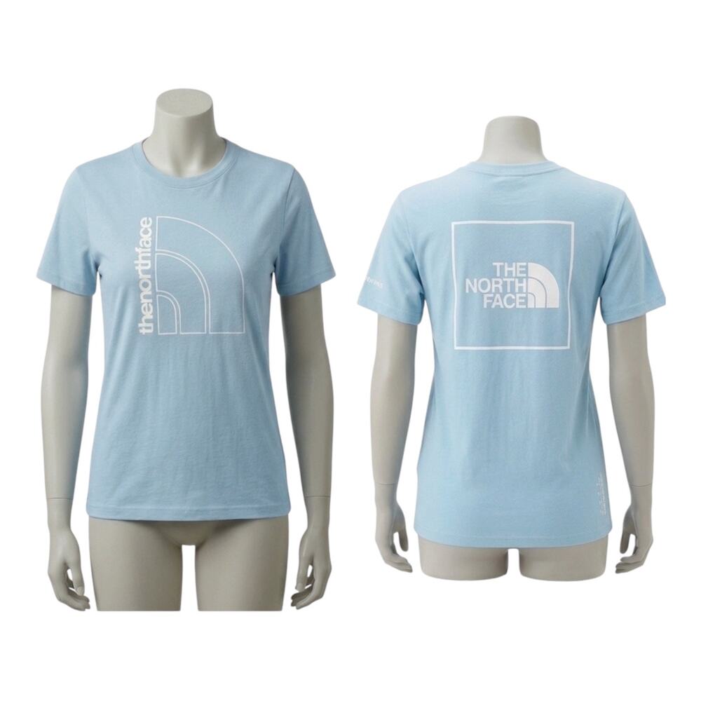 The North Face Women’s XL Light Blue Graphic Logo T-Shirt Tee